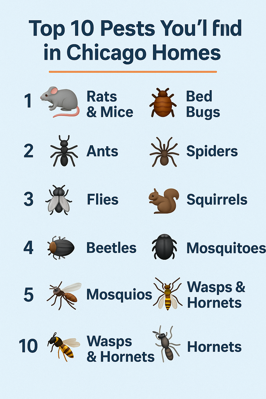 Top 10 Pests You’ll Find in Chicago Homes